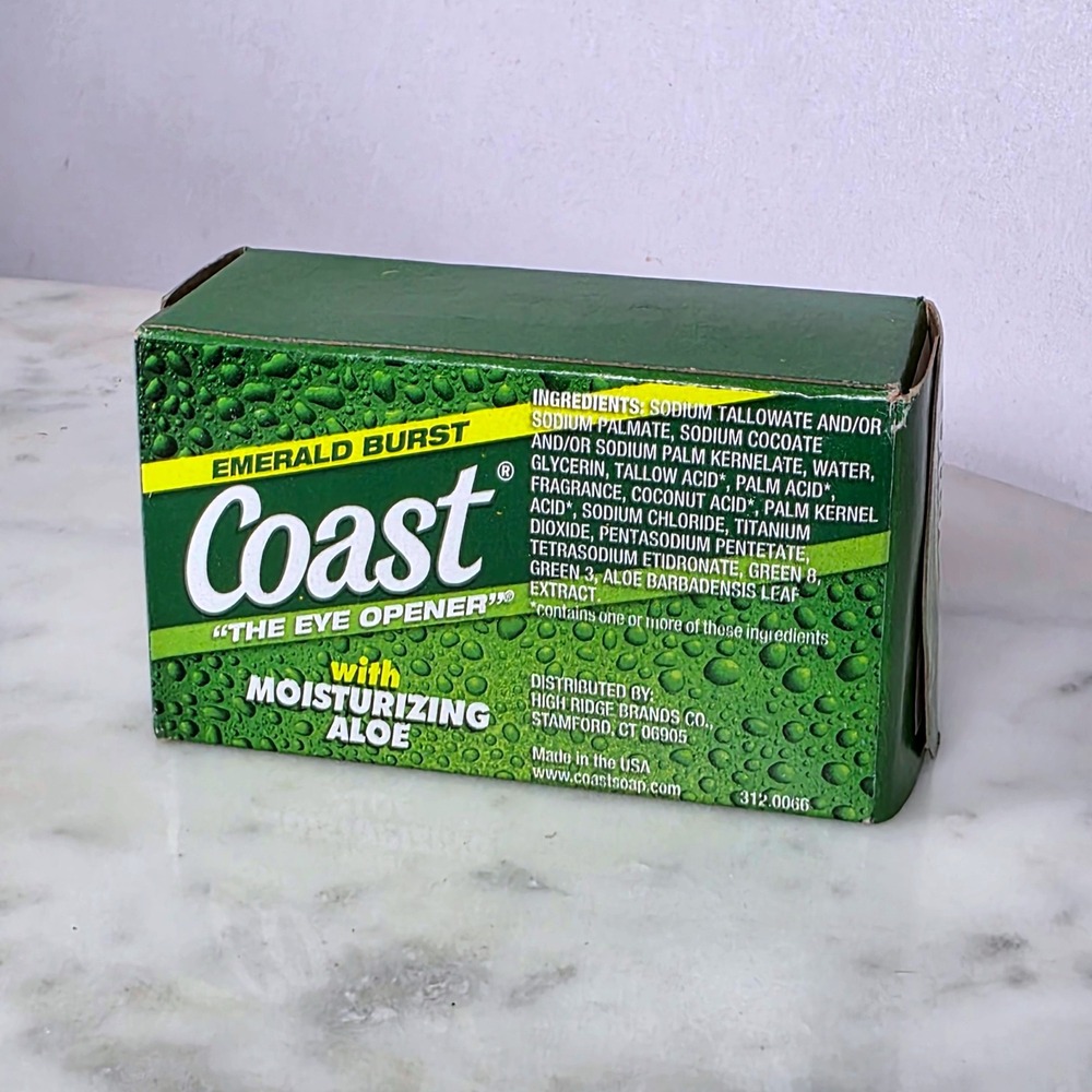 Coast Emerald Burst Bar Soap "The Eye Opener" with Moisturizing Aloe 4 oz - Picture 3 of 3